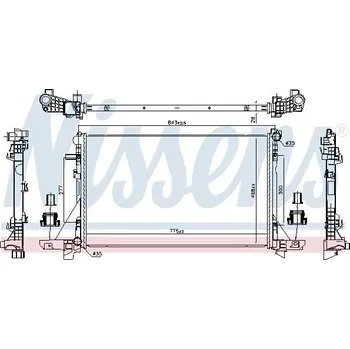 Chladič motoru Chladič, chlazení motoru NISSENS 606411