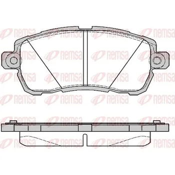 Brzdová destička Sada brzdových destiček, kotoučová brzda REMSA 1728.00