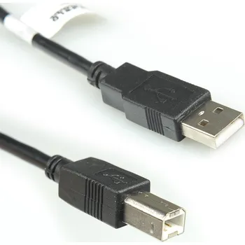 Datový kabel 4World Kabel USB 2.0 AM-BM 5.0m Black 04680