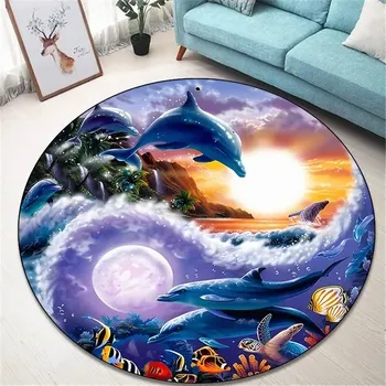 Koberec Yin yang kulatý koberec moderní - 160 cm x 160 cm,5