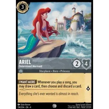 Sběratelská karetní hra URS 174/204 Ariel - Determined Mermaid Verze: NORMAL, Stav Produktu: Near Mint