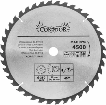 Pilový kotouč PILOVÝ KOTOUČ CONDOR 350 x 30 x 40 ZUBŮ