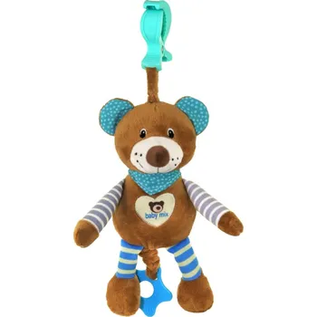 Hračka pro nejmenší Edukační hrající plyšová hračka s klipem Baby Mix medvídek