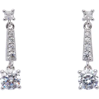 Náušnice Oliver Weber Okouzlující stříbrné náušnice s kubickými zirkony Slim 62257 + 2 měsíce na vrácení zboží