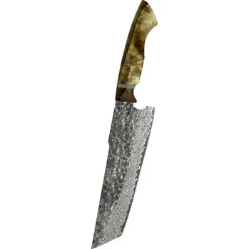 Kuchyňský nůž UG Grill Nůž Nakiri 18/32cm Damašková ocel 67/Burl dřevo a Eben UG Grill