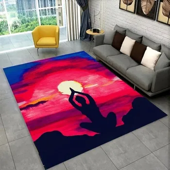 Koberec Koberec s mandalou do obýváku a ložnice | koberec s čakrami - 18,80 x 120 cm 23 x 47 palců