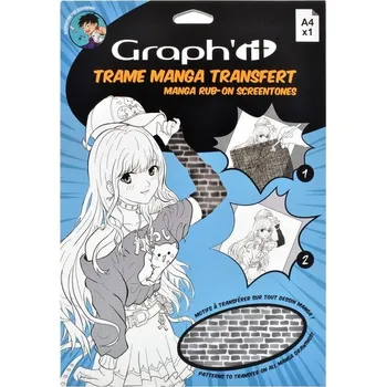 Šablona s texturou GRAPH'IT Transfer Manga A4, cihly