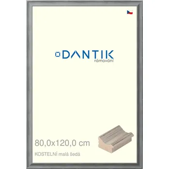 Rám na obraz DANTIK rámeček 80x120 | KOSTELNÍ malá šedá (Plexi Čiré) (Vyrobeno s láskou u nás v DANTIKU)