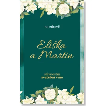 Party nádobí Personal Etiketa na láhev - Smaragd Zvolte množství: od 61 ks a víc