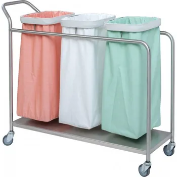 Villard Medical Vozík na sběr prádla nebo tříděného odpadu, 3 pytle 420.07