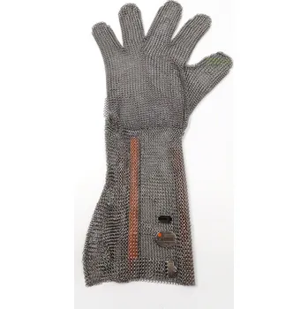 Pracovní rukavice Rukavice protipořezová Niroflex 2000, předloktí 19 cm, zapínání na háčky, vel. XL oranžová