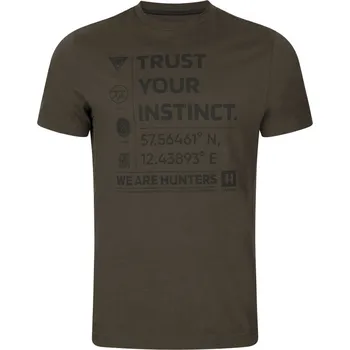 Pánské oblečení HÄRKILA -INSTINCT triko pánské hnědé s krátkým rukávem M