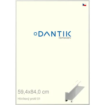 Rám na obraz DANTIK rámeček 59,4x84 | ALU profil 6001 Stříbrná lesklá (Plexi Čiré) (Vyrobeno s láskou u nás v DANTIKU)