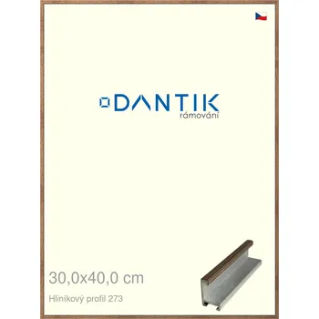 Rám na obraz DANTIK rámeček 30x40 | ALU profil 7273 Dýha wenge (Plexi Čiré) (Vyrobeno s láskou u nás v DANTIKU)
