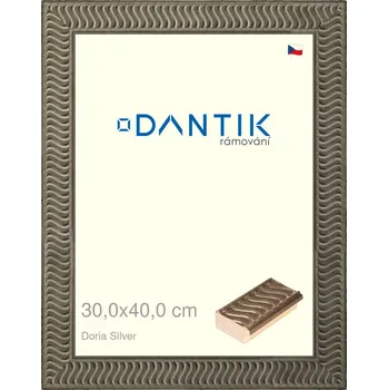 Rám na obraz DANTIK rámeček 30x40 | Doria Silver (Plexi Čiré) (Vyrobeno s láskou u nás v DANTIKU)