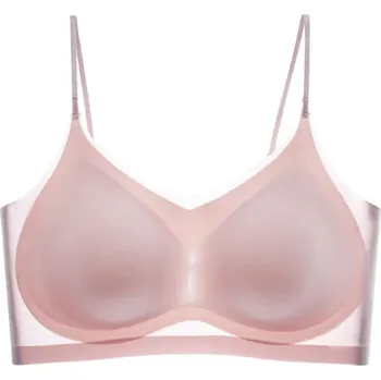 Podprsenka Ultratenká dámská podprsenka z ledového hedvábí (vel. M - 4XL) Barva: Růžová, Velikost: 4XL