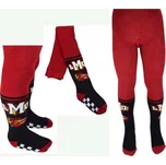 PUNČOCHÁČE CARS em 8799 tm. červeno - černé Velikost: 3-4