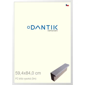 Rám na obraz DANTIK rámeček 59,4x84 | FC Bílá vysoká (Plexi Čiré) (Vyrobeno s láskou u nás v DANTIKU)