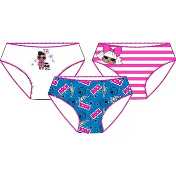 Dívčí spodní prádlo DOVOZ EU DÍVČÍ KALHOTKY LOL SURPRISE SADA 3 KS Velikost: 98/104