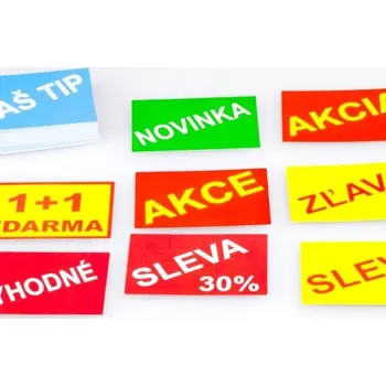 Jednorázové nádobí Papírové štítky s potiskem - PPS - 39x75 - NÁŠ TIP