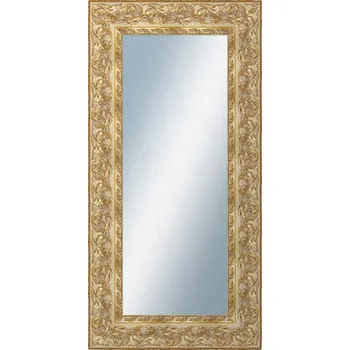 Zrcadlo DANTIK - Zarámované zrcadlo - rozměr s rámem cca 60x120 cm z lišty KŘÍDLO zdobné zlaté (2890)