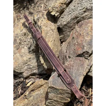 Sportovní střelba FORESTER - zkracovací kožený řemen na zbraň hnědý