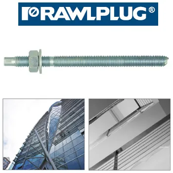 Šroub R-STUDS Závitová tyč s HEX koncem maticí a podložkou, ocel třídy 8.8 (M20 x 300 mm / pozink / 1ks)