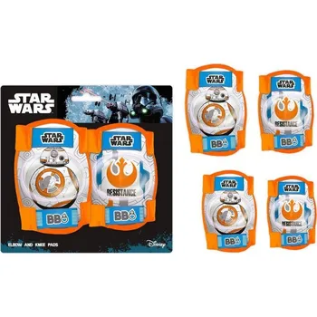Chránič kolene SADA 4 KS CHRÁNIČE KOLEN A LOKTŮ STAR WARS Seven 9038 oranžové Velikost: uni