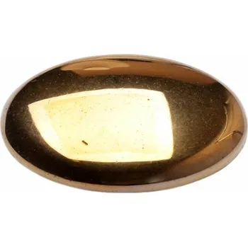Masážní kámen Hematit ovál masážní hmatka barvy zlata cca 4,4 cm