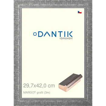 Rám na obraz DANTIK rámeček 29,7x42 | MARGOT grafit (Plexi Čiré) (Vyrobeno s láskou u nás v DANTIKU)