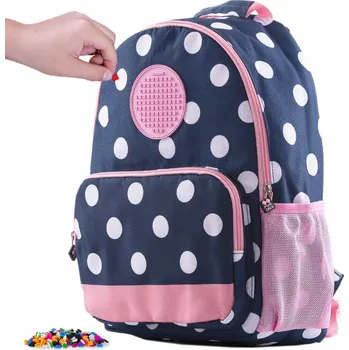 Školní batoh PIXIE CREW volnočasový batoh MODRÝ S BÍLÝM PUNTÍKEM