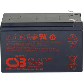 Záložní baterie Akumulátor CSB 12V, 12Ah (GPL12120 F2)