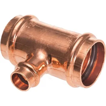Vodovodní potrubí Cu Press Lisovací T-kus Redukovaný 18 x 15 x 18 mm