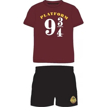 Chlapecké pyžamo DOVOZ EU CHLAPECKÉ LETNÍ PYŽAMO HARRY POTTER vínové Velikost: 140