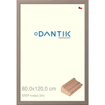 Rám na obraz DANTIK rámeček 80x120 | STEP hnědá (Plexi Čiré) (Vyrobeno s láskou u nás v DANTIKU)