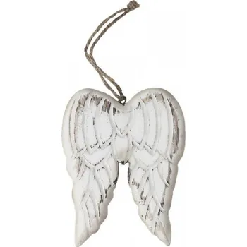 Vánoční dekorace DEKORACE KŘÍDLA K ZAVĚŠENÍ BÍLÁ