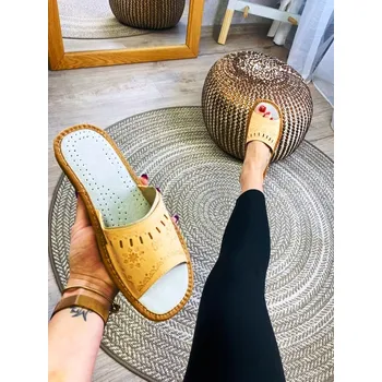 Dámské pantofle Dámské otevřené papuče hnědé model 13, VELIKOST 40