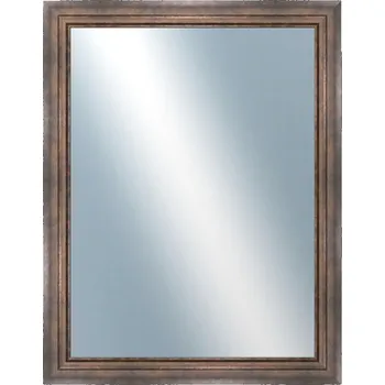 Zrcadlo DANTIK - Zarámované zrcadlo - rozměr s rámem cca 70x90 cm z lišty TRITON široký měď antik (2951)