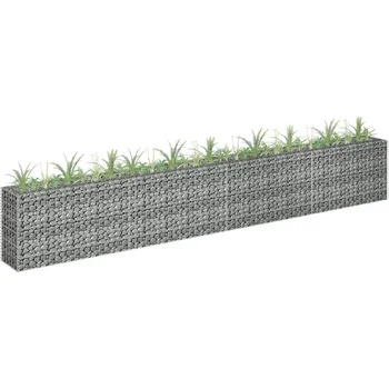 vidaXL Gabionový vyvýšený záhon pozinkovaná ocel 360 x 30 x 60 cm
