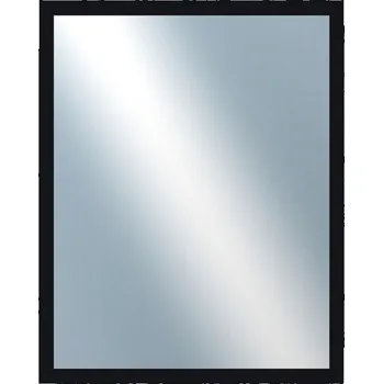 Zrcadlo DANTIK - Zarámované zrcadlo - rozměr s rámem cca 40x50 cm z lišty PASTELKA černá rovná (2597)