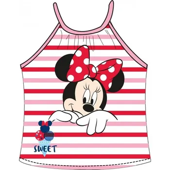 DOVOZ EU DÍVČÍ TRIČKO - TOP NA RAMÍNKA MINNIE MOUSE růžové Velikost: 92