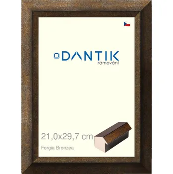 Rám na obraz DANTIK rámeček 21x29,7 | Forgia Bronzea (Sklo Čiré) (Vyrobeno s láskou u nás v DANTIKU)