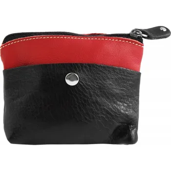 Pouzdro na klíče Excellanc z pravé kůže černo-červená
