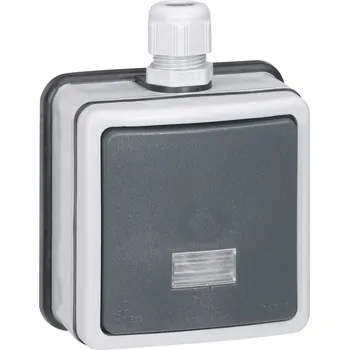vypínač LEGRAND Spínač PLEXO 090462 tlačítko šedá IP66 090462