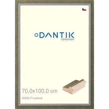Rám na obraz DANTIK rámeček 70x100 | AMALFI zelená (Plexi Čiré) (Vyrobeno s láskou u nás v DANTIKU)