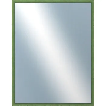 Zrcadlo DANTIK - Zarámované zrcadlo - rozměr s rámem cca 70x90 cm z lišty BOX zelená mořená (1751)