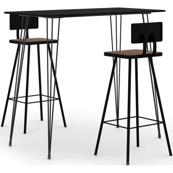 Jídelní set Petrashop 3dílný barový set černý Černý3057828