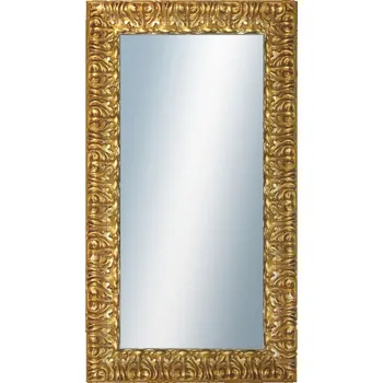 Zrcadlo DANTIK - Zarámované zrcadlo - rozměr s rámem cca 50x90 cm z lišty ZVRATNÁ zdobná zlatá (2888)