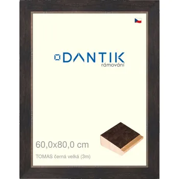 Rám na obraz DANTIK rámeček 60x80 | TOMAS černá velká (Plexi Čiré) (Vyrobeno s láskou u nás v DANTIKU)