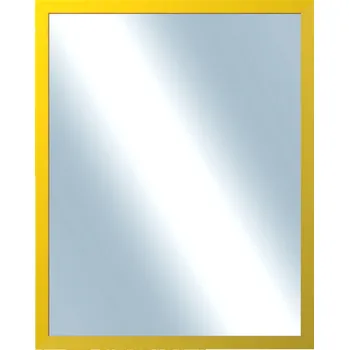 Zrcadlo DANTIK - Zarámované zrcadlo - rozměr s rámem cca 40x50 cm z lišty PASTELKA žlutá rovná (2561)